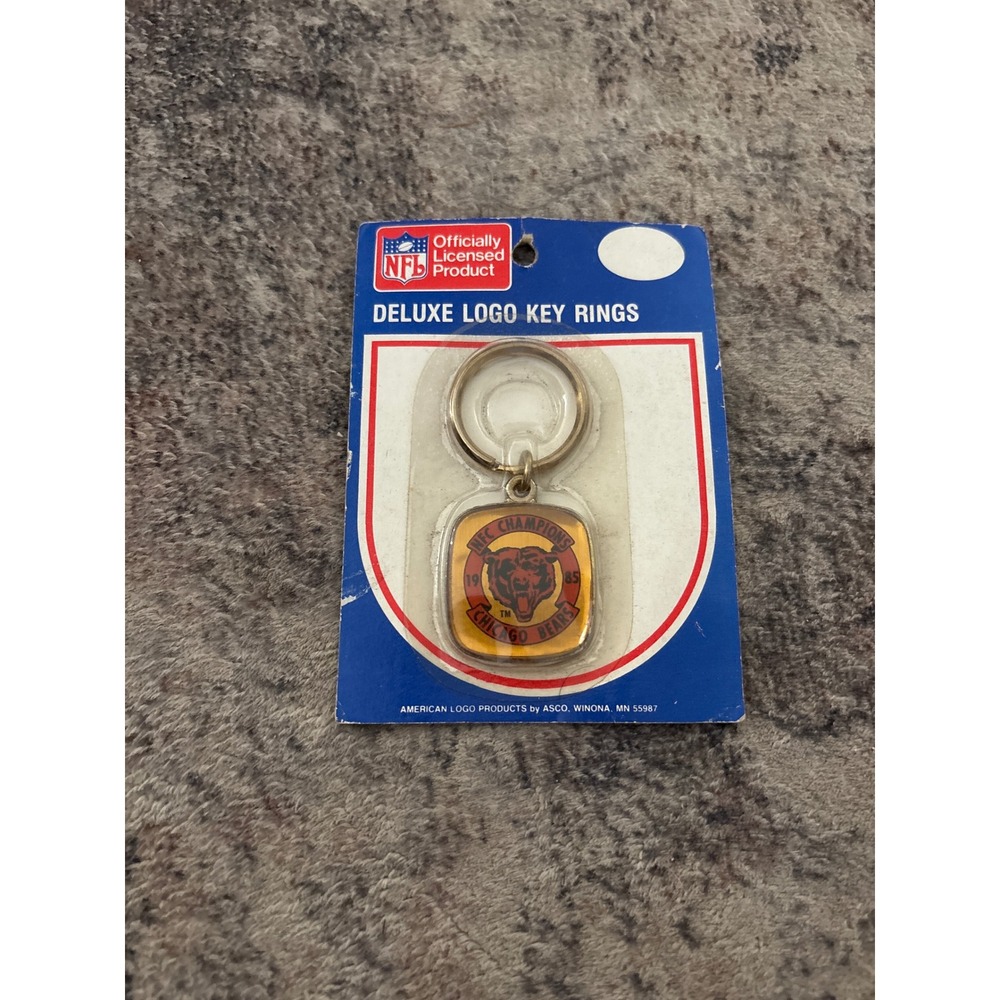 Chicago Bears NFL Football AFC Champions Super Bowl XXI 1985 Keychain